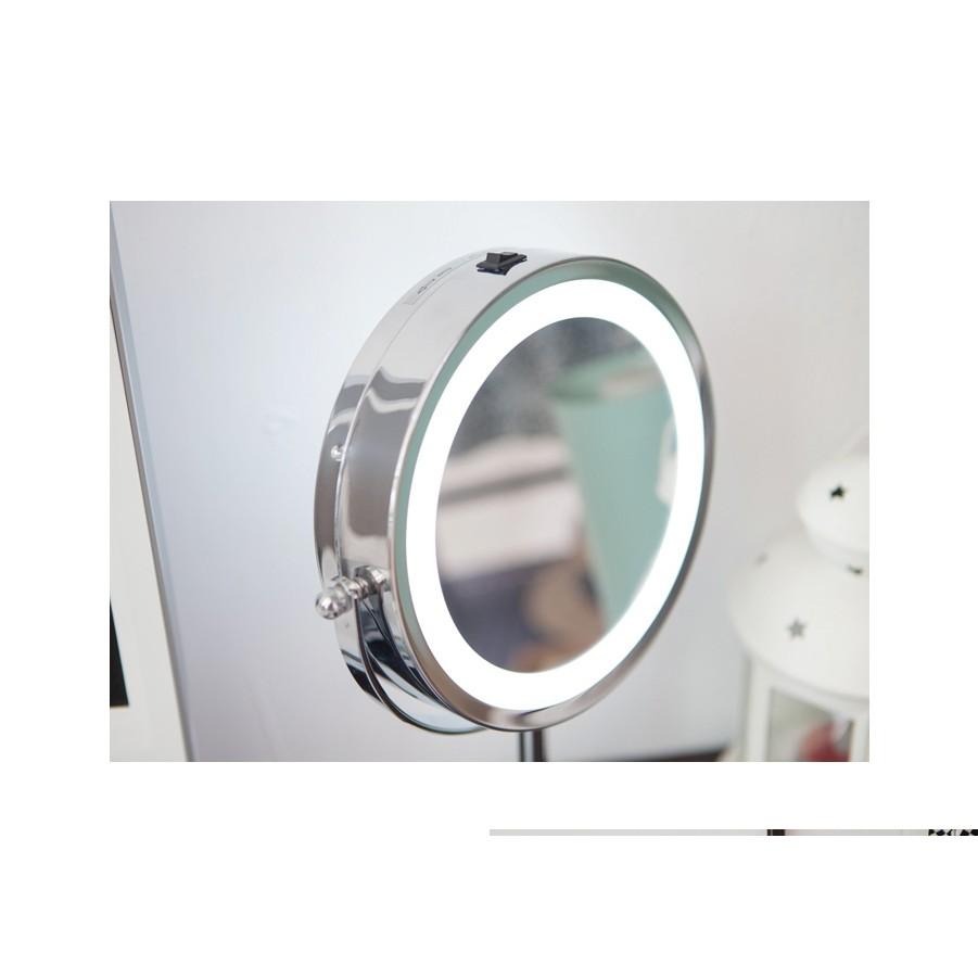 【LED燈雙面桌鏡】 LED燈化妝鏡 圓鏡 桌鏡 立鏡 鏡子 化妝鏡 JL精品工坊-細節圖3