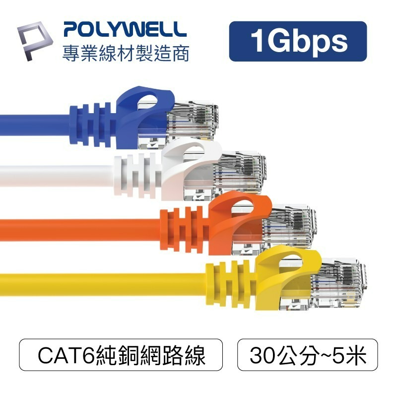 【POLYWELL CAT6】高速網路線 網路線 路由器網路 乙太網路線 寬頻網路線 監視器 分享器 CAT6 寶利威爾-細節圖3