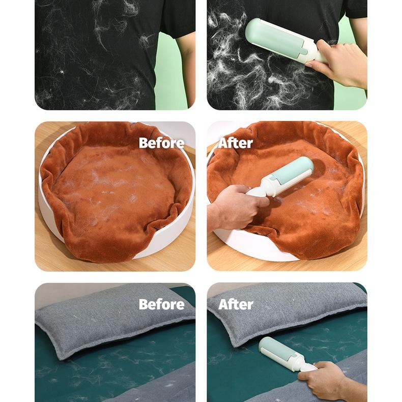 無耗材可水洗 抖音熱款 居家除毛器 寵物除毛器 清理貓毛 講怪星空刷 靜電除毛刷 多用雙面刷毛器 貓毛刮毛器 滾筒粘毛器-細節圖2