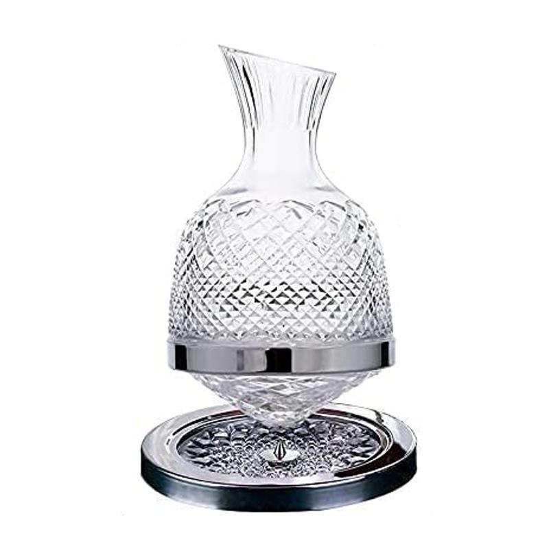 冷切工藝 陀螺旋轉醒酒器 旋轉醒酒 紅酒醒酒器 不倒翁陀螺旋轉醒酒壺 創意玻璃壺 葡萄酒倒酒器 威士忌倒酒器-細節圖2