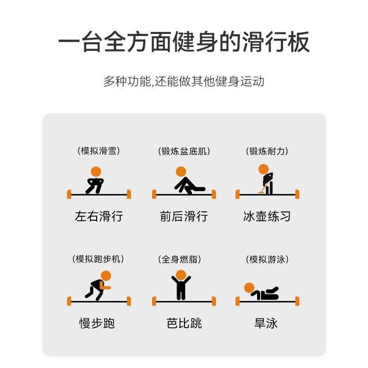 免運 靜音爆汗 每天運動15分鐘爆汗燃脂 減脂滑步器 滑行墊 健身家用滑步墊 側滑冰毯 在家室內滑雪運動 滑步墊 瑜珈墊-細節圖4