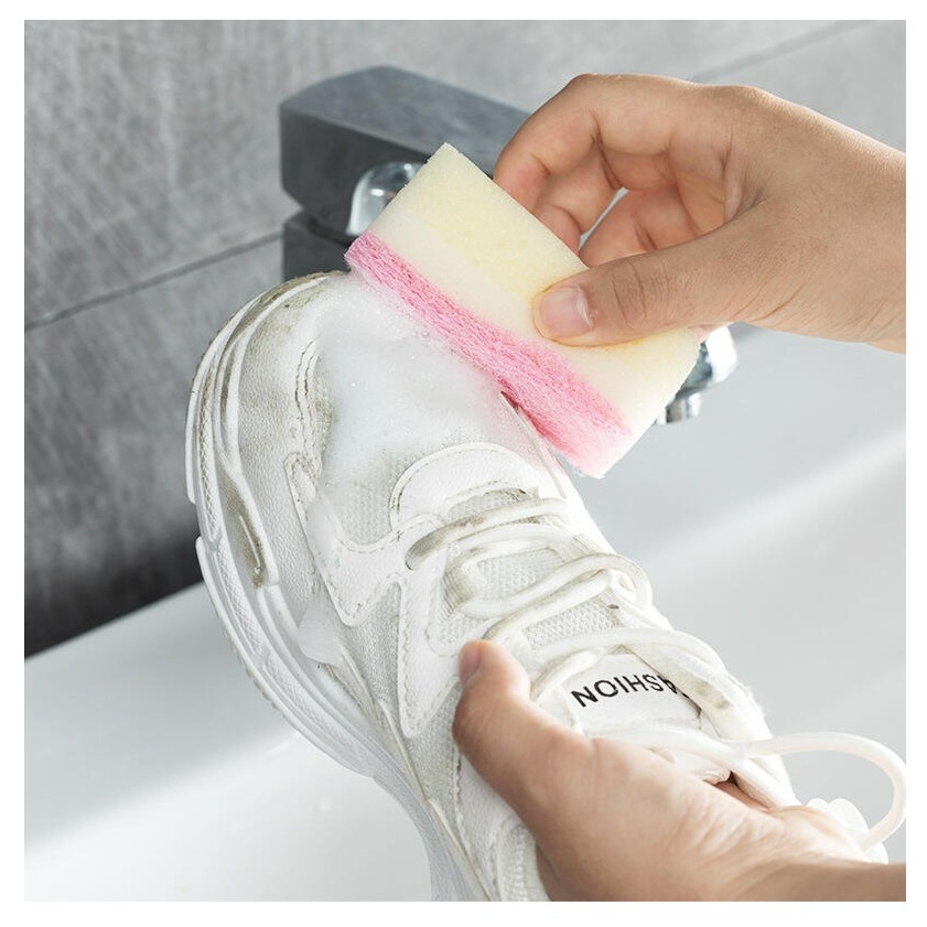 日本進口 布鞋免水洗 小白鞋清潔劑 去污增白 網面鞋 洗鞋清潔噴霧 泡沫擦鞋 去污刷鞋-細節圖7