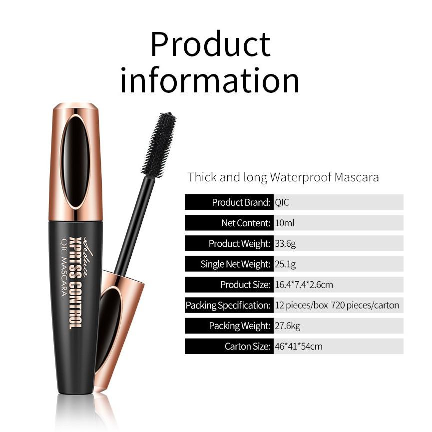 現貨 下單再送眼線筆 QIC魔力豐盈睫毛膏 4D真絲纖維睫毛膏 濃密睫毛膏 4D睫毛膏 防水睫毛膏 濃密捲翹纖長不暈染-細節圖3