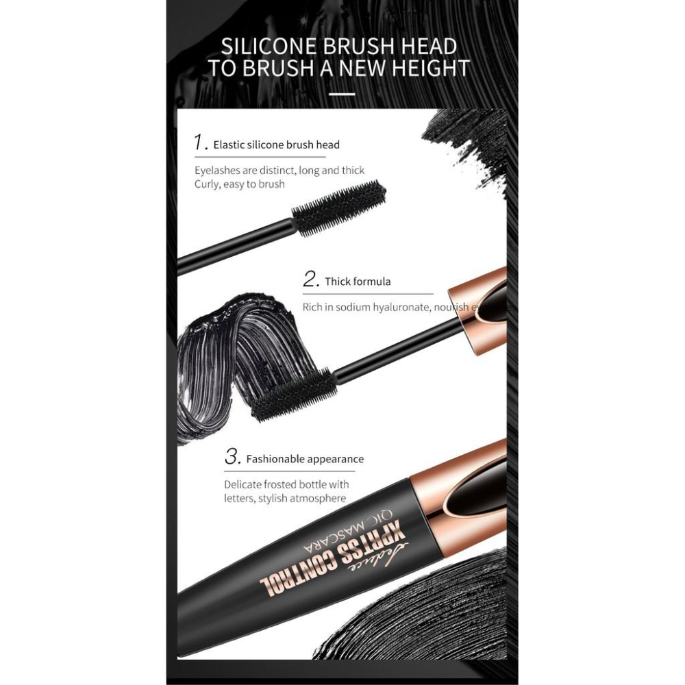 現貨 下單再送眼線筆 QIC魔力豐盈睫毛膏 4D真絲纖維睫毛膏 濃密睫毛膏 4D睫毛膏 防水睫毛膏 濃密捲翹纖長不暈染-細節圖8