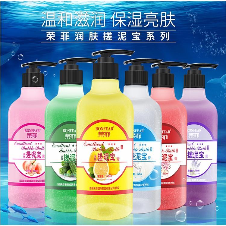 350ml 榮菲 搓泥寶 去角質搓泥寶 搓泥浴寶 嫩膚 去角質 搓泥寶 貝沐浴露 清爽保濕-細節圖2