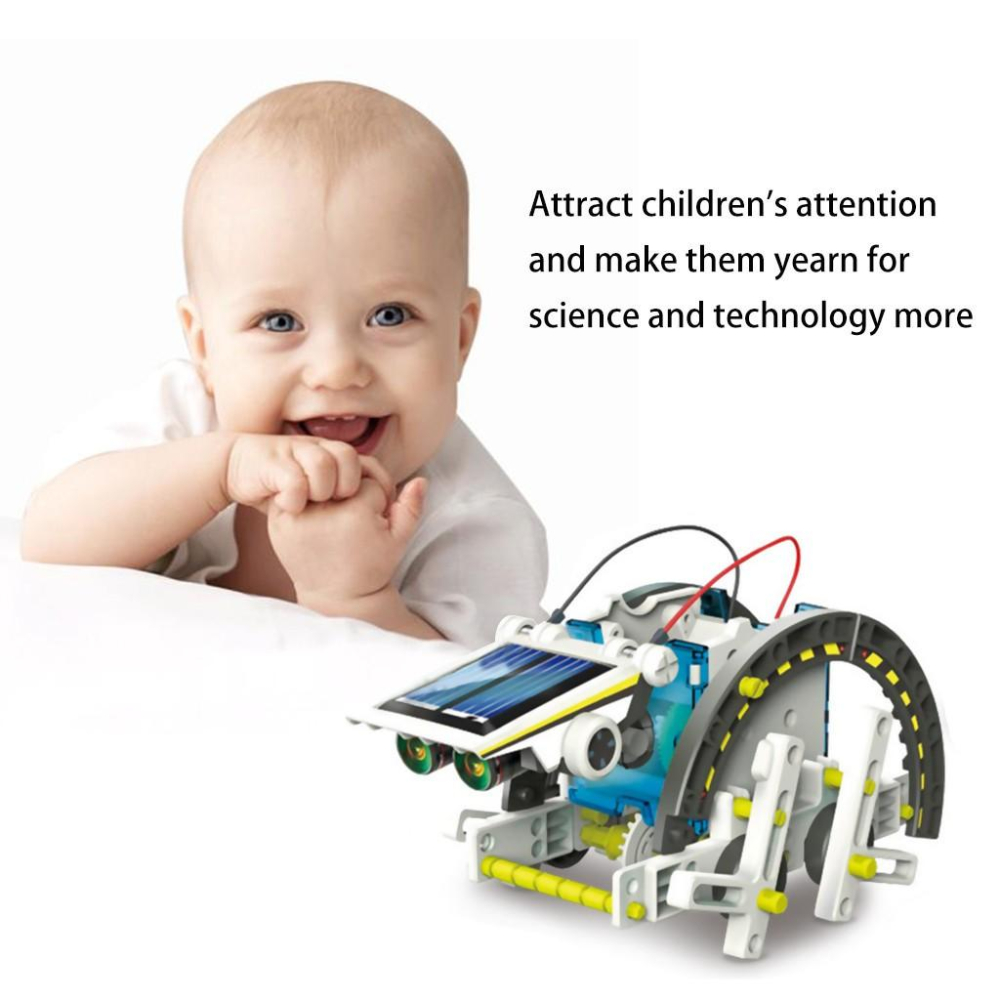 13合1太陽能拼裝玩具 DIY環保 科教益智 diy自裝 太陽能汽車 太陽能機器人 模型益智啟蒙玩具 太陽能供電-細節圖3