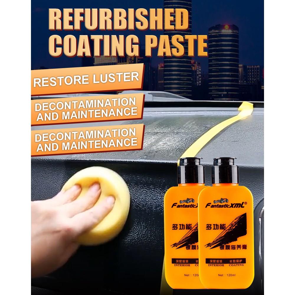 多功能皮革蠟  真皮鍍膜 皮革鍍膜膏 內飾翻新蠟 皮椅蠟 內飾鍍膜膏 養護蠟 儀錶板保養 皮革上光 儀錶板蠟 汽車飾條修-細節圖2