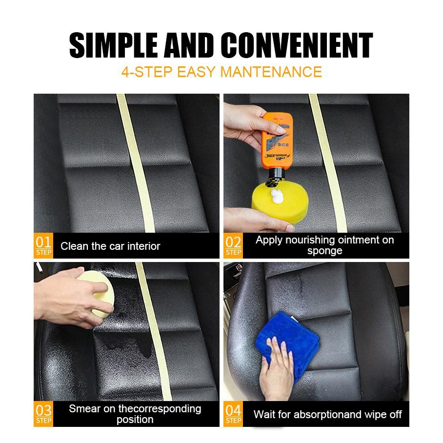 多功能皮革蠟  真皮鍍膜 皮革鍍膜膏 內飾翻新蠟 皮椅蠟 內飾鍍膜膏 養護蠟 儀錶板保養 皮革上光 儀錶板蠟 汽車飾條修-細節圖7