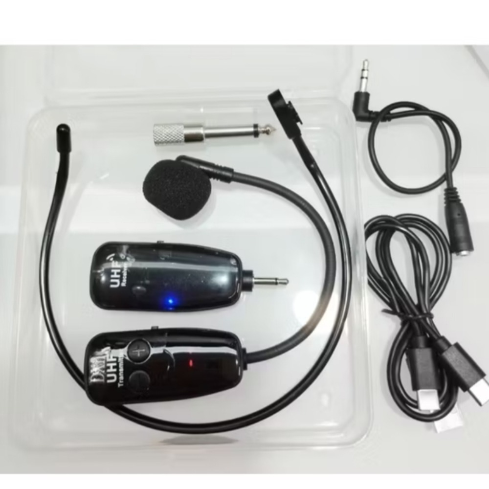 四組頭戴UHF無線麥克風全配