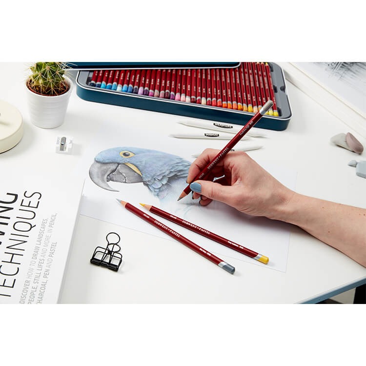 英國DERWENT德爾文 Pastel Pencils 頂級粉彩色鉛筆精緻鐵盒組-72色-細節圖2