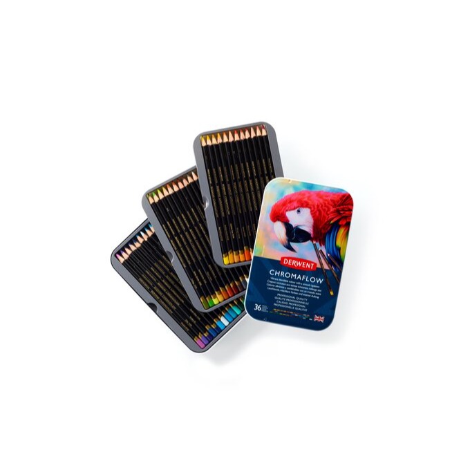 英國DERWENT德爾文 CHROMAFLOW 油性色鉛筆鐵盒組-36色-細節圖2