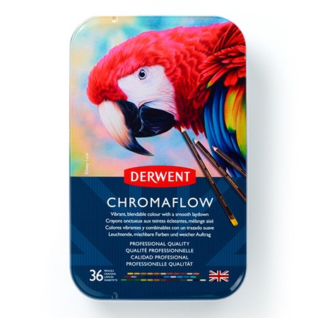 英國DERWENT德爾文 CHROMAFLOW 油性色鉛筆鐵盒組-36色-細節圖3