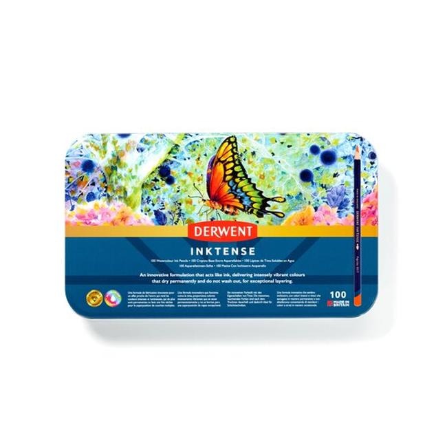 英國DERWENT德爾文 Inktense 頂級水墨色鉛筆-100色 鐵盒裝-細節圖2