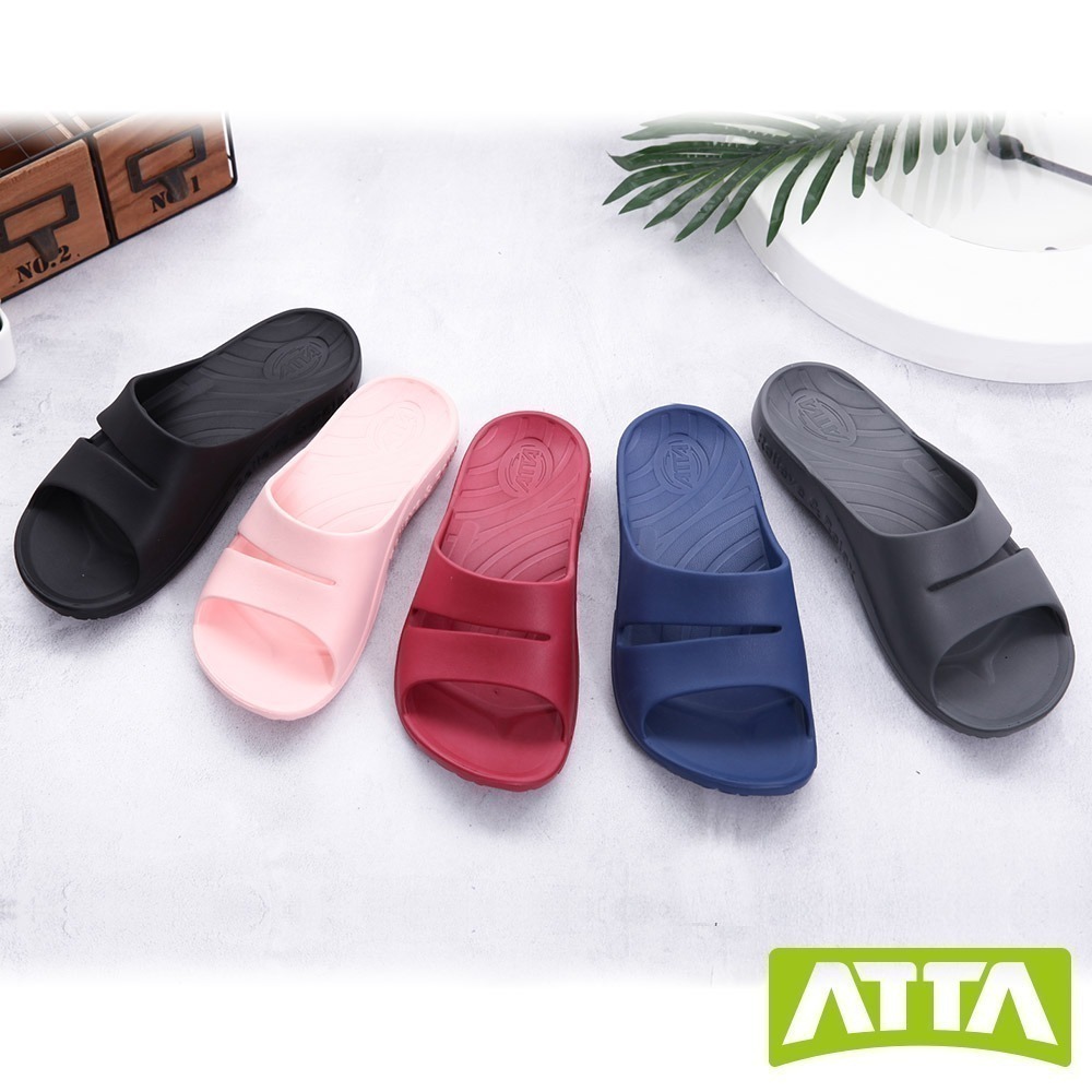 【ATTA】足底均壓★簡約休閒雙帶室外拖鞋-細節圖3