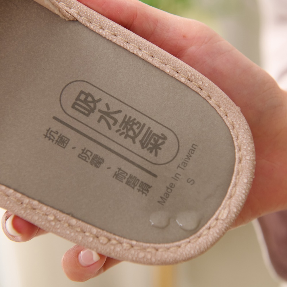 【維諾妮卡】瞬吸透氣★文青風格吸水皮料室內拖鞋(3色) 台灣製 抗菌防霉 快乾舒適 親膚皮料-細節圖4