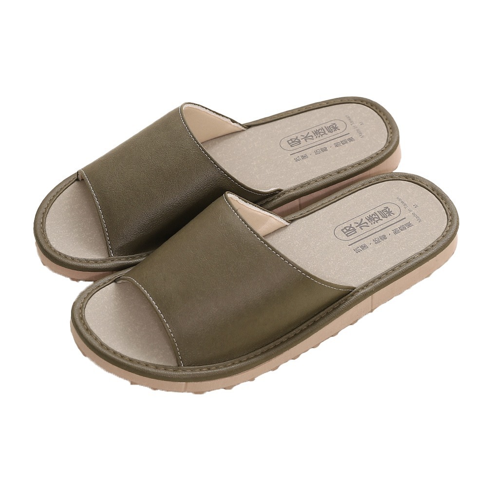 【維諾妮卡】瞬吸透氣★文青風格吸水皮料室內拖鞋(3色) 台灣製 抗菌防霉 快乾舒適 親膚皮料-規格圖10