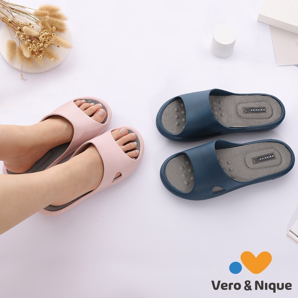 【維諾妮卡】回彈釋壓★E加E乳膠進化拖鞋(3色) 台灣製造 柔軟乳膠 居家拖鞋 有感舒適 按摩顆粒-細節圖3