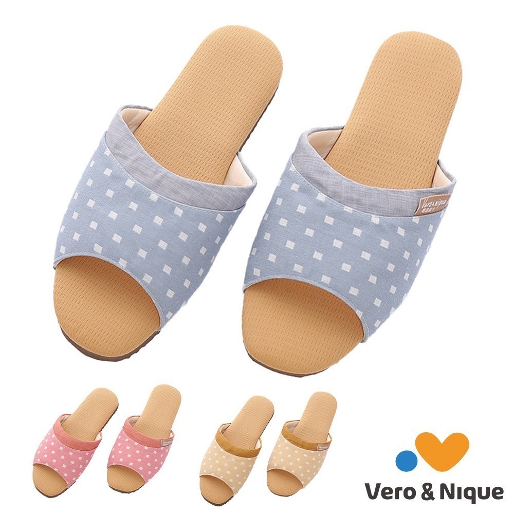 【維諾妮卡】抗菌消臭★粉漾文青銅纖維室內拖鞋(3色) 抗菌 除臭 靜音 台灣製-細節圖3