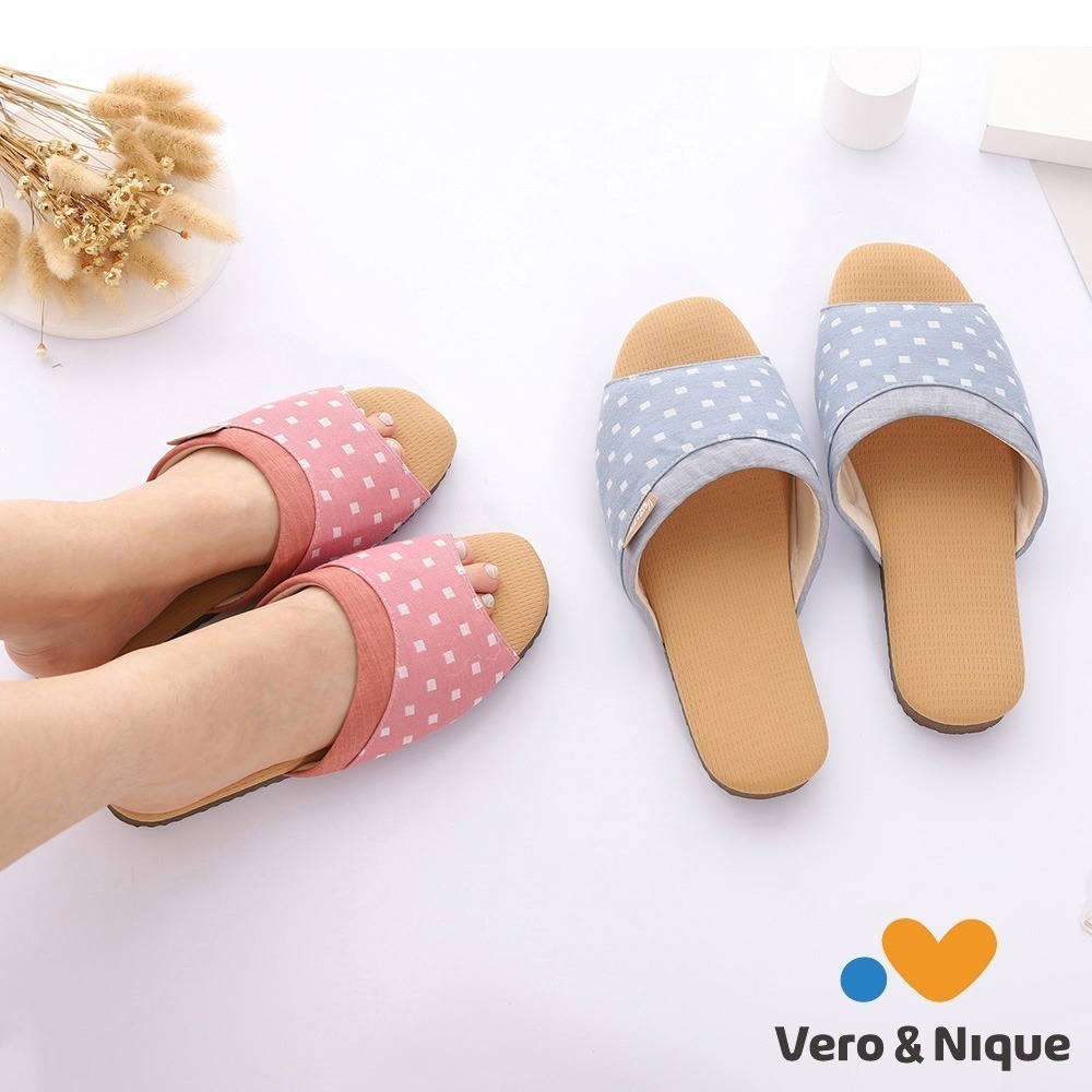 【維諾妮卡】抗菌消臭★粉漾文青銅纖維室內拖鞋(3色) 抗菌 除臭 靜音 台灣製-細節圖5