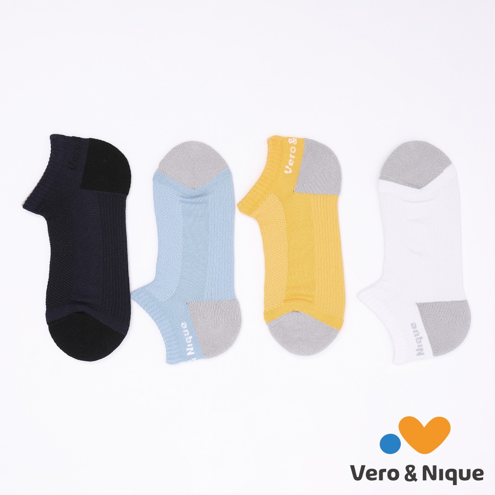 【維諾妮卡】緩衝支撐★抗臭呼吸襪-水藍/藏青/白/黃-細節圖6