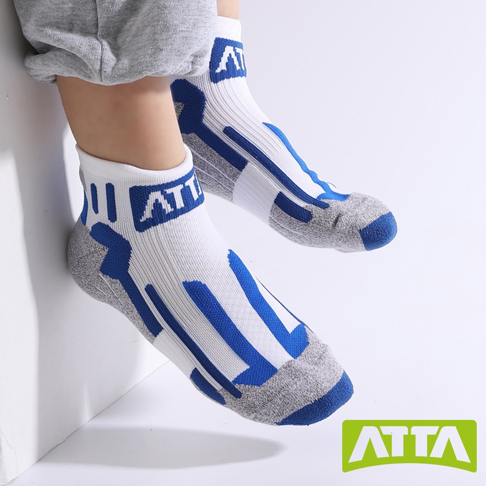 【ATTA】支撐緩衝★厚緩彈支撐襪-粉/藏青/白藍/淺綠-細節圖5