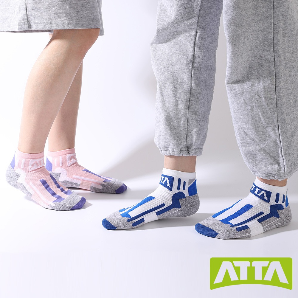 【ATTA】支撐緩衝★厚緩彈支撐襪-粉/藏青/白藍/淺綠-細節圖6