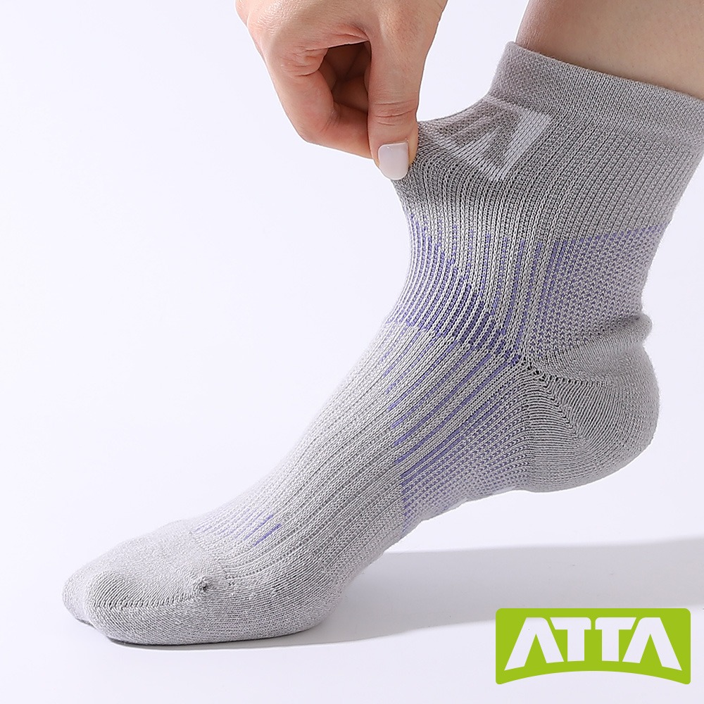 【ATTA】彈性包覆★透氣舒展足弓襪-藍/淺灰綠/淺灰/淺灰紫-細節圖3