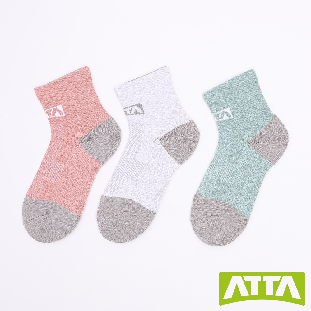 【ATTA】緩衝支撐★足弓支撐良伴襪-粉/藍/綠/灰/白/卡其-細節圖8