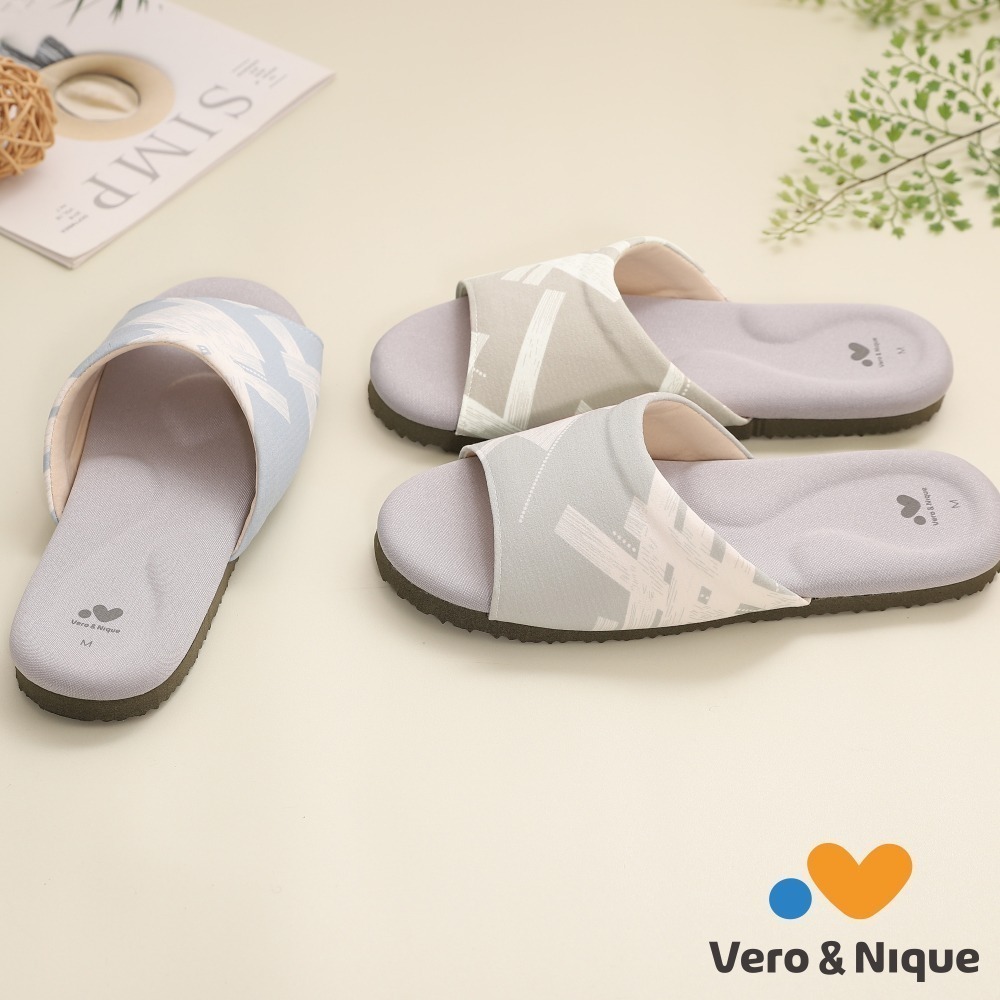 【維諾妮卡】文青幾何涼感乳膠室內拖鞋-細節圖4