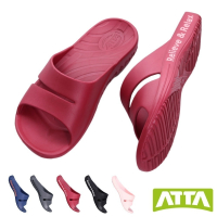 【ATTA】足底均壓★簡約休閒雙帶室外拖鞋(5色)ATTA/人體工學/足壓釋放/台灣製/雙帶造型/均壓舒適