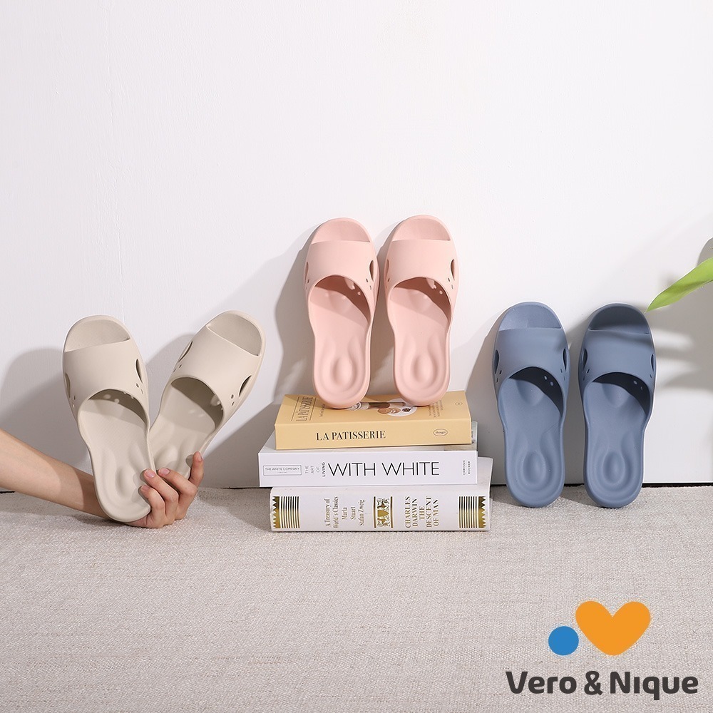 【維諾妮卡】懶人氣墊紓壓拖鞋 (3色) 台灣製/SGS檢驗合格/無毒認證/輕量舒適/三點支撐/一體成型/防滑耐走-細節圖2