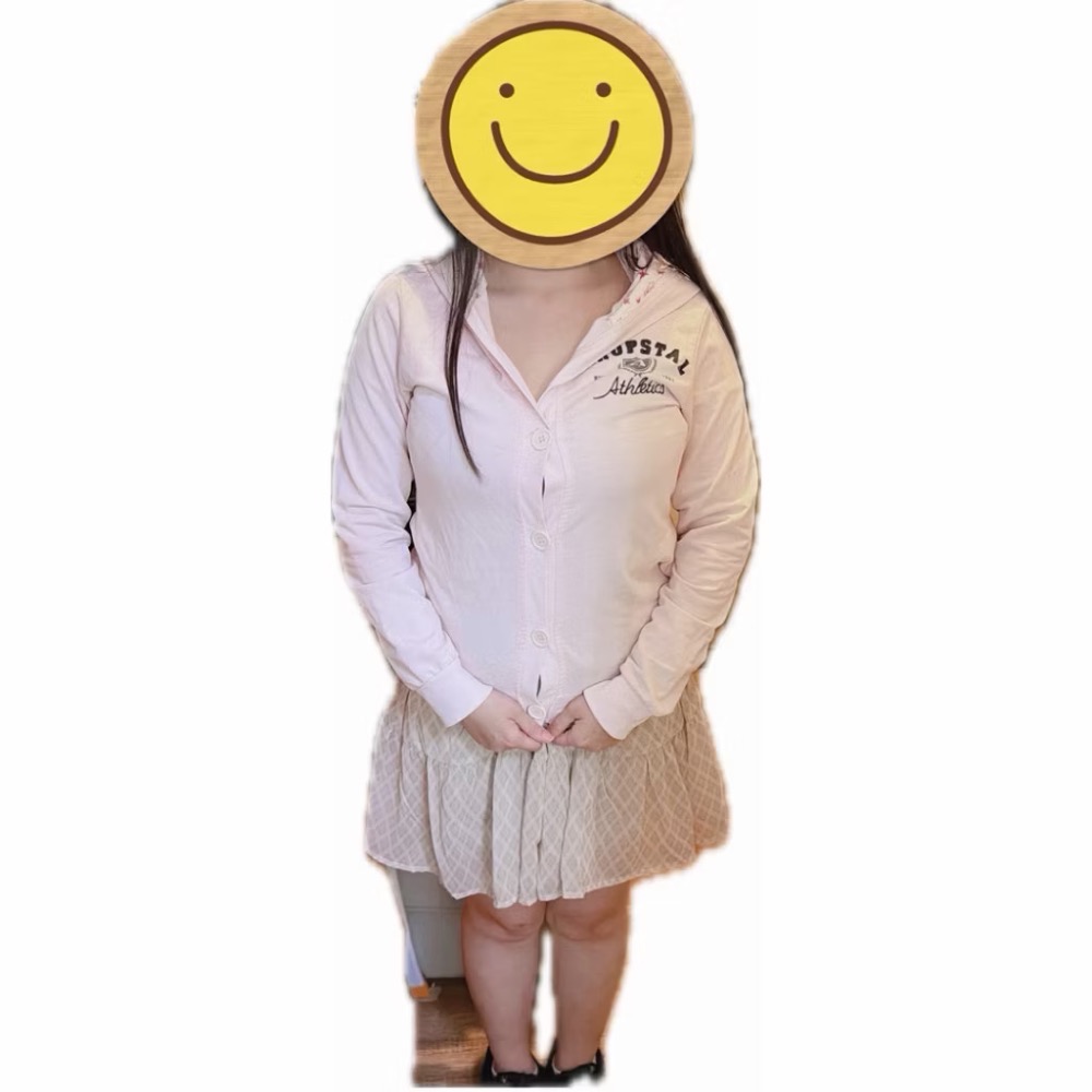 二手衣物出清 優惠二手衣物 女裝 👚 粉色 防曬連帽外套🎀。二手品😊-細節圖4
