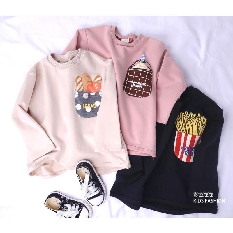 ○。° 彩色泡泡 °。○ 童裝【貨號F31463】冬。美食點心系中厚棉上衣~3色-細節圖2