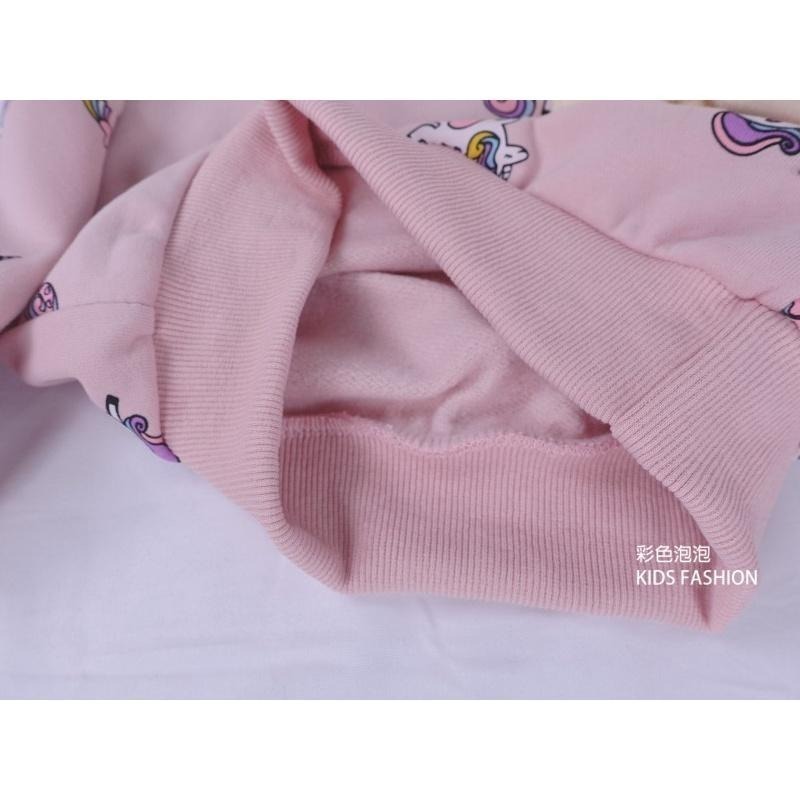 ○。° 彩色泡泡 °。○ 童裝【貨號F31495】冬。滿版彩虹小馬厚棉刷毛上衣~2色-細節圖4