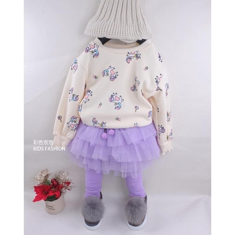 ○。° 彩色泡泡 °。○ 童裝【貨號F31495】冬。滿版彩虹小馬厚棉刷毛上衣~2色-細節圖5