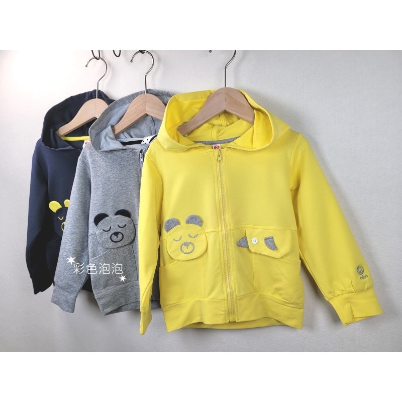 ○。° 彩色泡泡 °。○ 童裝【貨號K5240】夏。衣圈圈立體小鳥熊熊連帽外套~3色-細節圖2