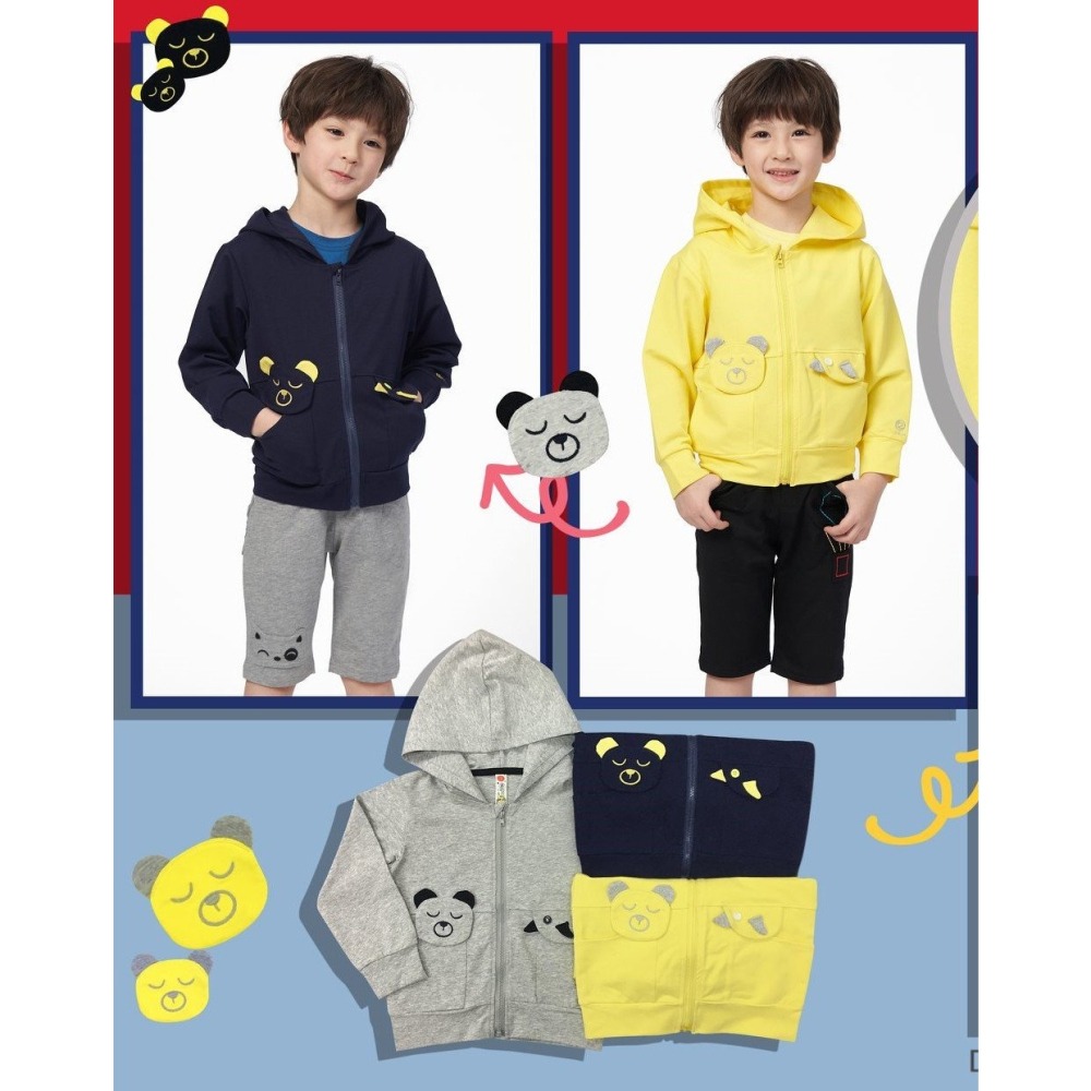 ○。° 彩色泡泡 °。○ 童裝【貨號K5240】夏。衣圈圈立體小鳥熊熊連帽外套~3色-細節圖7