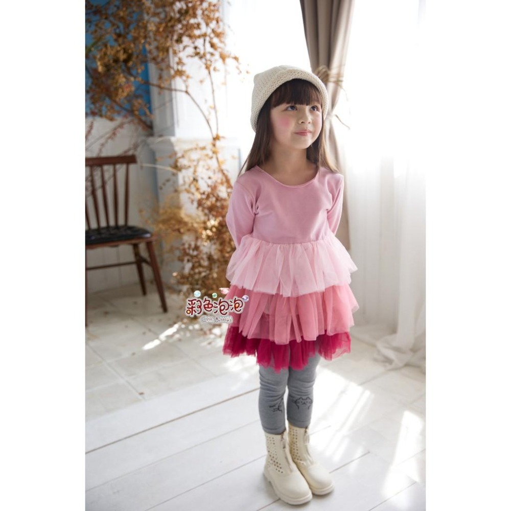 ○。° 彩色泡泡 °。○ 童裝【貨號H20407】秋冬。可愛貓咪彈性貼腿褲~3色-細節圖3