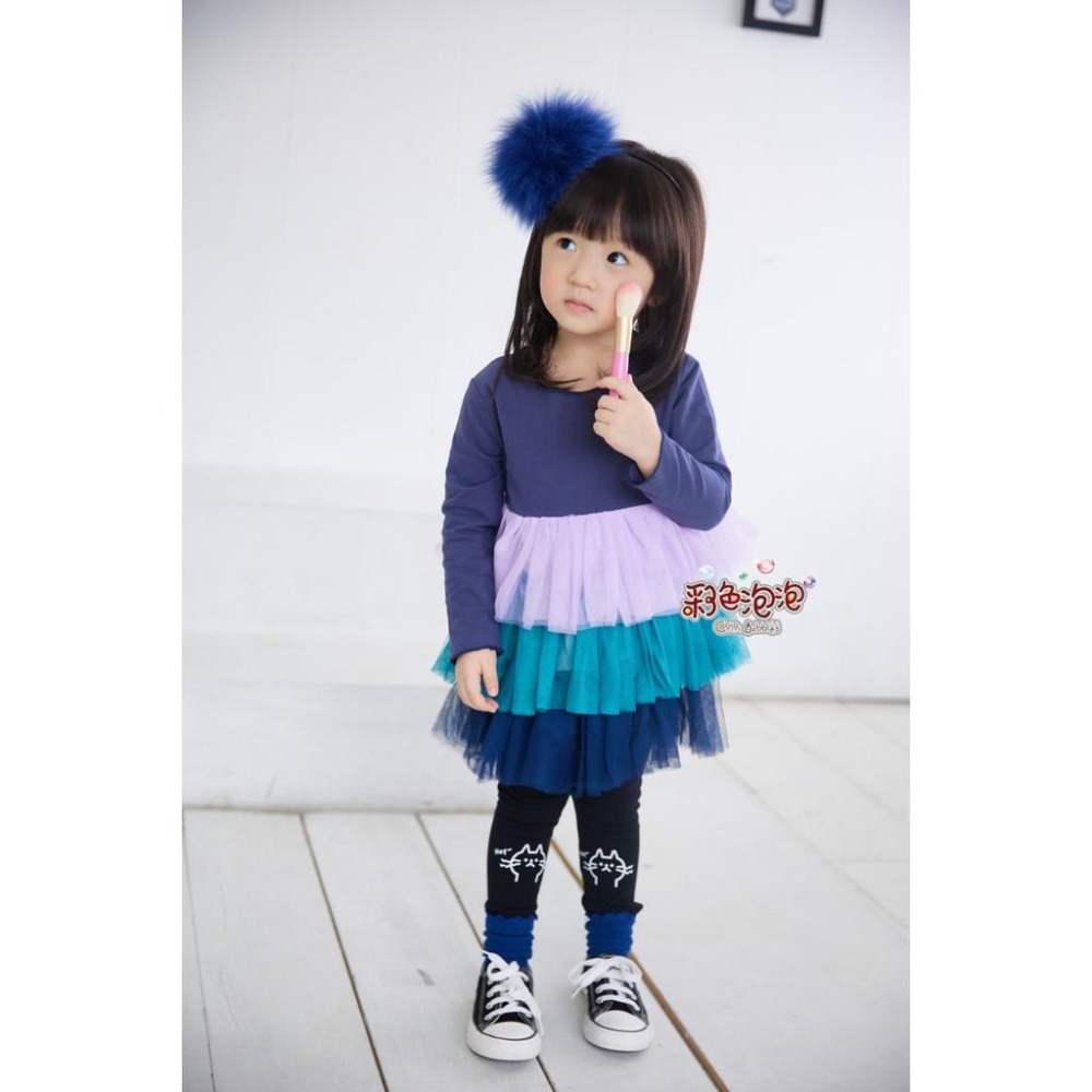 ○。° 彩色泡泡 °。○ 童裝【貨號H20407】秋冬。可愛貓咪彈性貼腿褲~3色-細節圖4