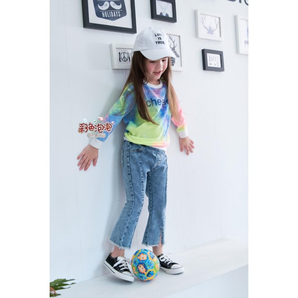 ○。° 彩色泡泡 °。○ 童裝【貨號F31185】秋冬。炫彩CHEESE棉T-細節圖3