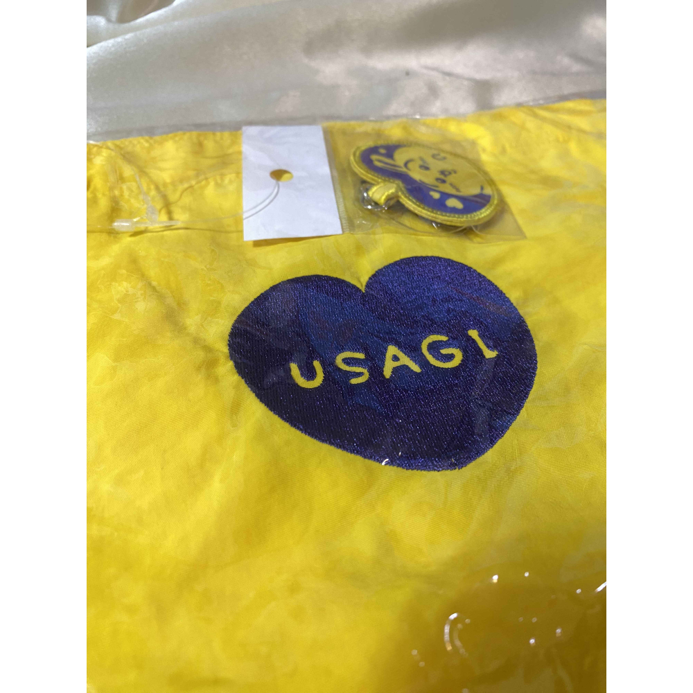 日日兔🐰 吉伊卡哇 刺繡購物袋 兔兔 黃 日本代購-細節圖2