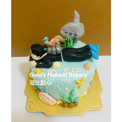 寇比造型蛋糕 翻車魚 漫波魚 潛水伕 潛水 造型蛋糕 蛋糕 生日蛋糕