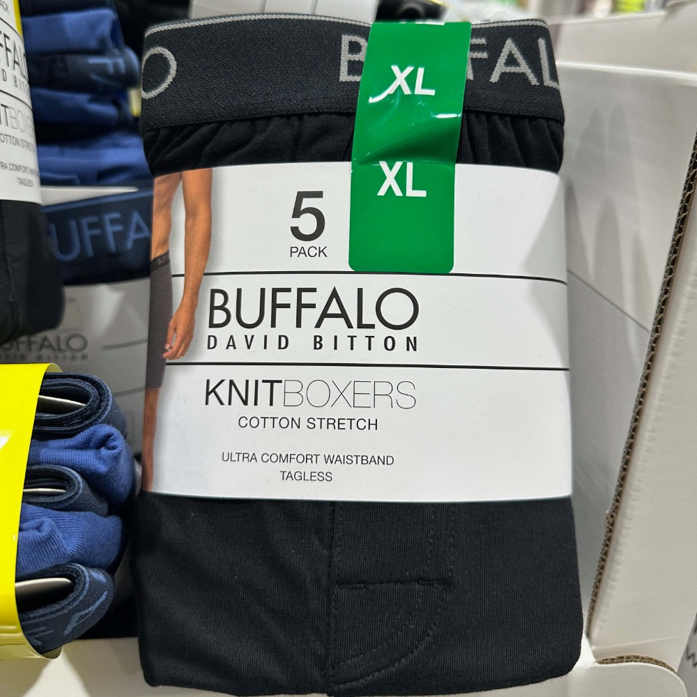 【好樂市便利購】好市多 Costco代購 BUFFALO 男針織平口內褲 彈性內褲 四角褲 男內褲 棉質內褲 1組5件入-規格圖7