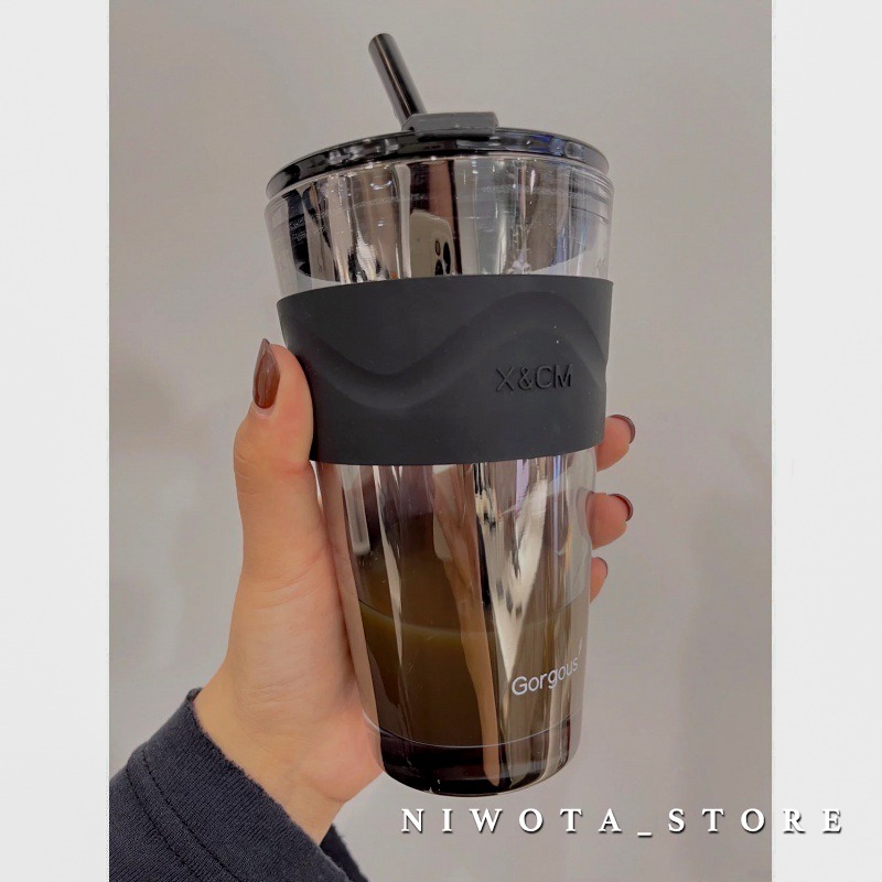 極光玻璃水杯 漸層透明飲水杯 冷飲熱飲家用牛奶杯 果汁茶杯 咖啡杯 居家辦公室下午茶杯-細節圖3