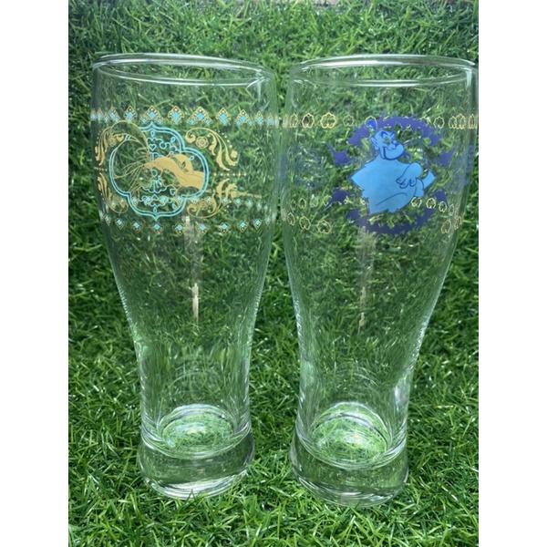 現貨）日本代購 公主系列 阿拉丁 美女與野獸 精靈 玻璃對杯 情人節禮物 茉莉公主-細節圖2