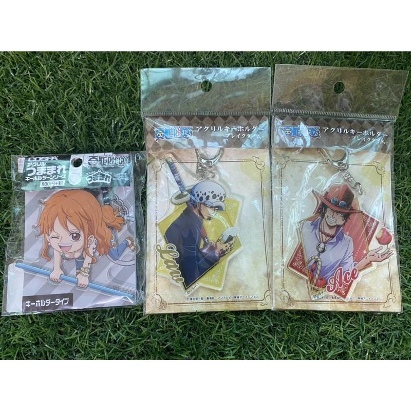 小帽代購)現貨專區 海賊王 日本金證 羅 ROW 艾斯 ace 娜美 壓克力鑰匙圈 吊飾-細節圖2