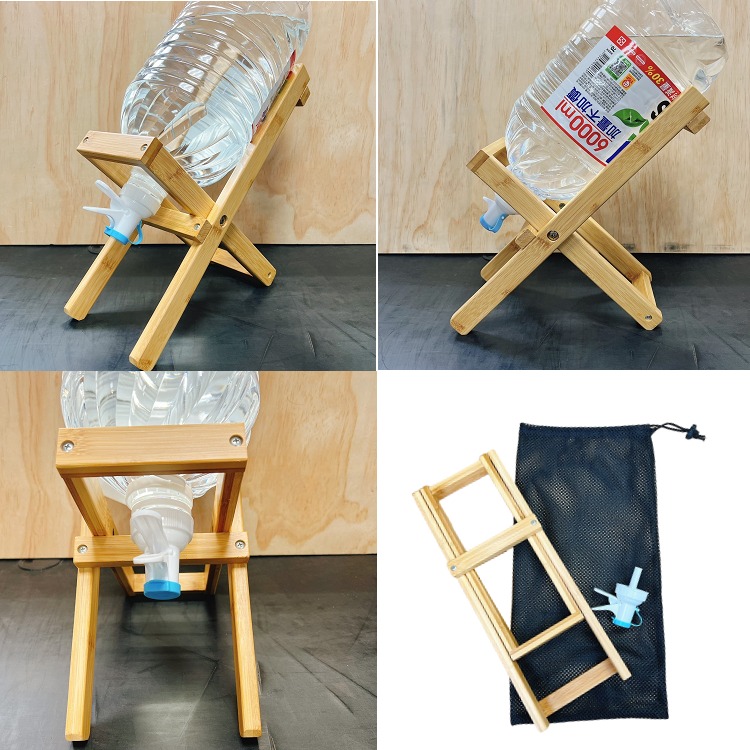 【24H出貨🔥】露營水桶架 水架 露營水架 水桶架 桶裝水架 木頭水桶架 竹木水桶架 露營用品【CP206】-細節圖8