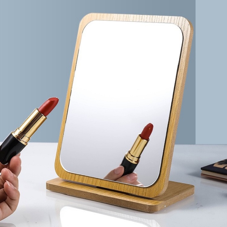 【24H出貨🔥】化妝鏡 木頭化妝鏡 鏡子 梳妝鏡 摺疊鏡 折疊鏡 木鏡子 木質化妝鏡 桌上化妝鏡【RS1461】-細節圖9