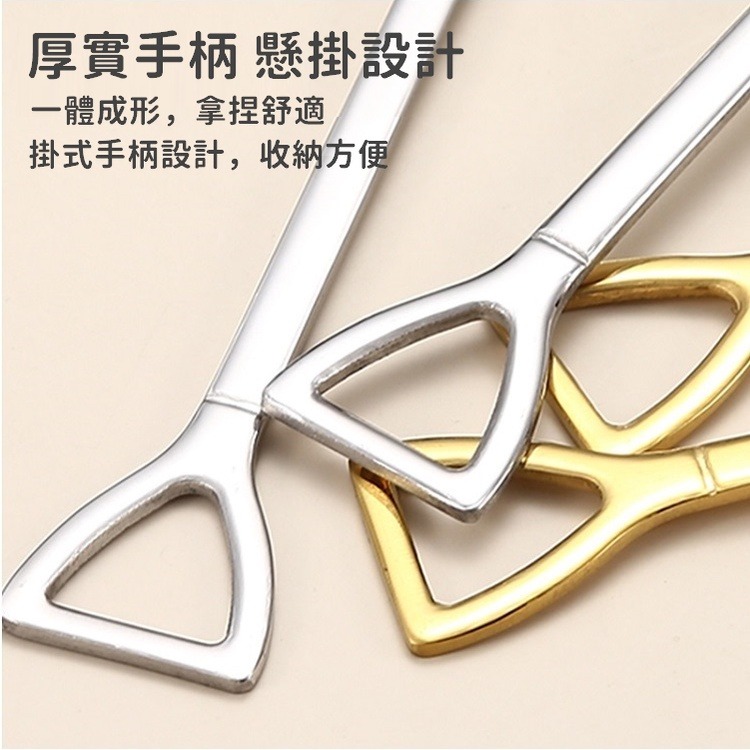 【台灣24h出貨】鏟子湯匙 湯匙叉子 鏟子叉子 小湯匙 水果叉 咖啡杓 造型湯匙 鐵鏟湯匙 攪拌湯匙【RS1397】-細節圖4