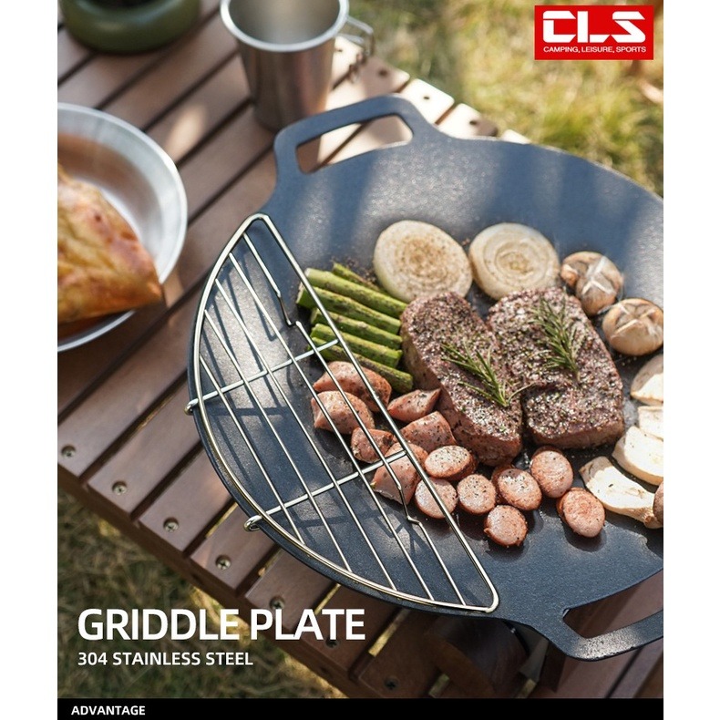 鑄鐵烤盤 【24H出貨🔥】 烤盤 CLS鑄鐵盤 鑄鐵燒烤盤 烤肉盤 平底盤 燒烤盤 煎盤 煎烤盤 露營【CP129】-細節圖9